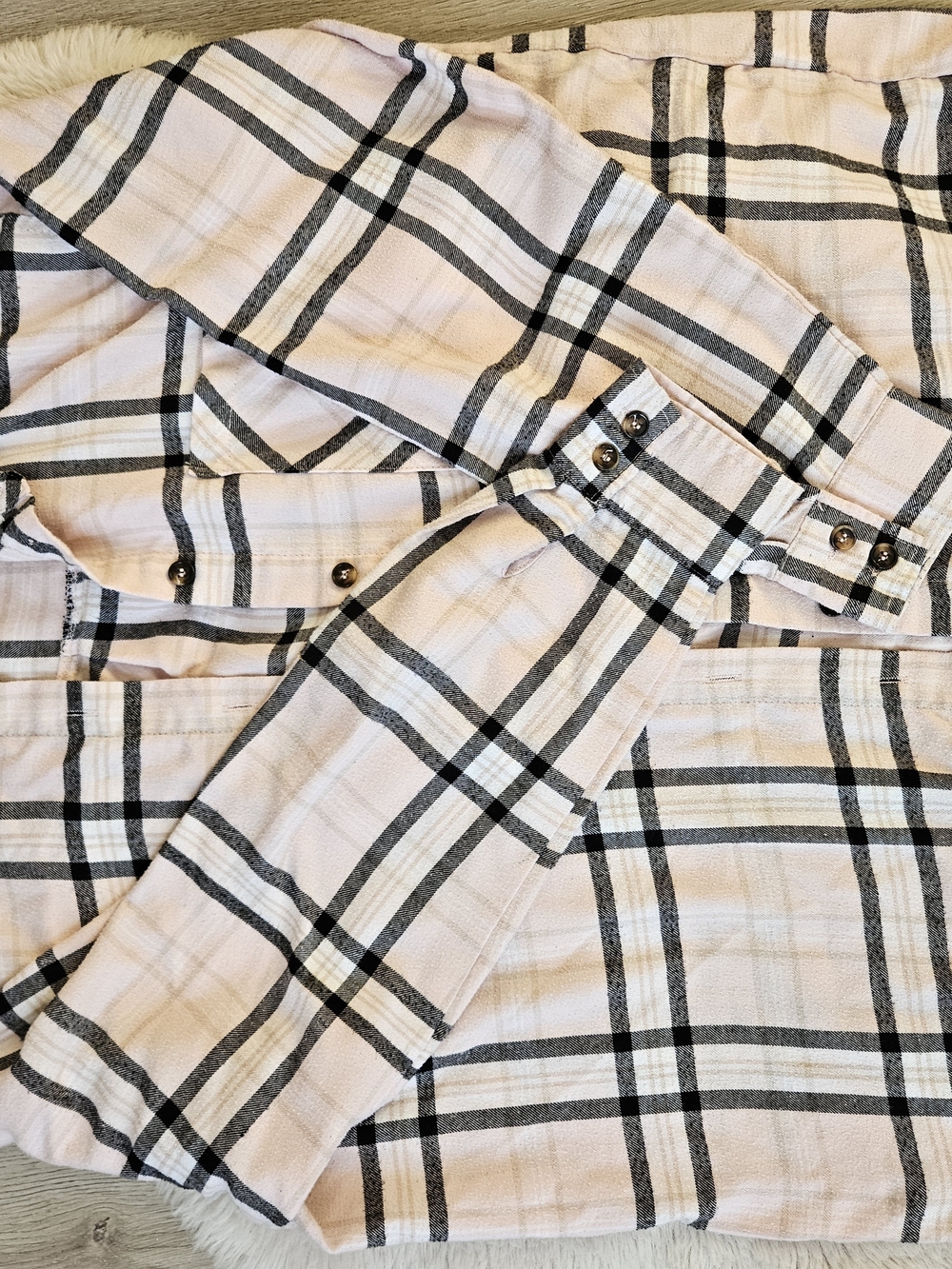 5/35🔥 Streetwear Society Pink Plaid Flannel Shirt Oversized Grunge Button Down - Picture 2 of 5
